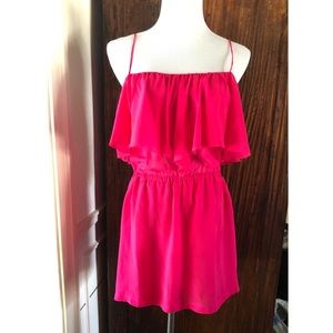 NWT 6 Shore Road Pink Silk Summer Mini Dress M
